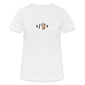 Bierglas-Ikone mit Schaum - Frauen T-Shirt atmungsaktiv - Weiß - Vorne - AI Model Female 172 dark (172cm)