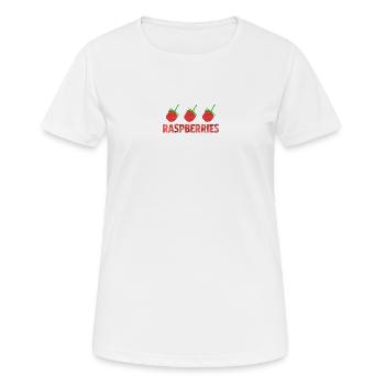 RASPBERRIES - Frauen T-Shirt atmungsaktiv - Weiß - Vorne - AI Model Female 172 dark (172cm)