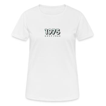 Cotton T-shirt year 1975 - Women's Breathable T-Shirt - white - Front - AI Model Female 172 dark (172cm)