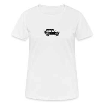 Jeep-Rubicon - Frauen T-Shirt atmungsaktiv - Weiß - Vorne - AI Model Female 172 dark (172cm)