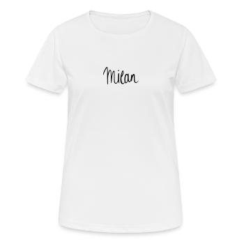Milan - T-shirt respirant Femme - blanc - Devant - AI Model Female 172 dark (172cm)