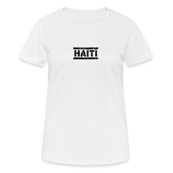 Haïti - T-shirt respirant Femme - blanc - Devant - AI Model Female 172 dark (172cm)