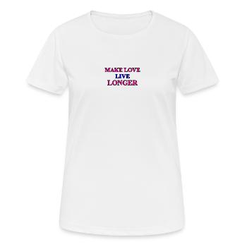 Faire l’amour - T-shirt respirant Femme - blanc - Devant - AI Model Female 172 dark (172cm)