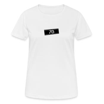 Film négatif-70 ans - T-shirt respirant Femme - blanc - Devant - AI Model Female 172 dark (172cm)