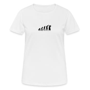 Evolution dab dabbing graduation college student - Frauen T-Shirt atmungsaktiv - Weiß - Vorne - AI Model Female 172 dark (172cm)