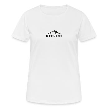 OFFLINE BERGE - Frauen T-Shirt atmungsaktiv - Weiß - Vorne - AI Model Female 172 dark (172cm)