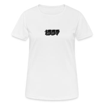 leet Noob N00b 1337 - T-shirt respirant Femme - blanc - Devant - AI Model Female 172 dark (172cm)