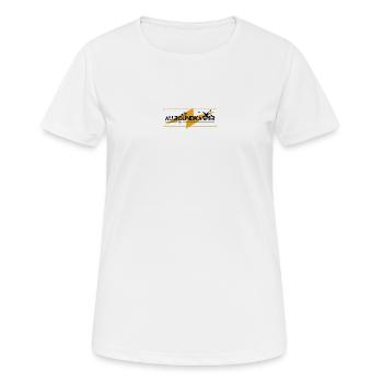 Allroundkasper - Frauen T-Shirt atmungsaktiv - Weiß - Vorne - AI Model Female 172 dark (172cm)