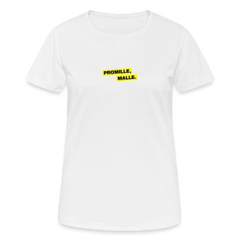 Promille, Malle - Frauen T-Shirt atmungsaktiv - Weiß - Vorne - AI Model Female 172 dark (172cm)