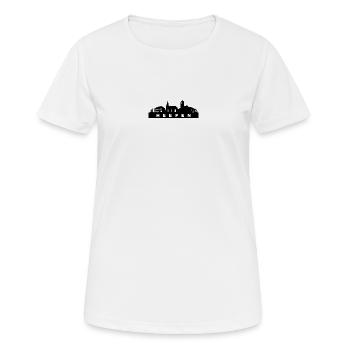 Heepen Skyline Bielefeld Amt Vogtei Kirchen - Frauen T-Shirt atmungsaktiv - Weiß - Vorne - AI Model Female 172 dark (172cm)