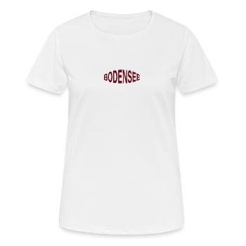 BODENSEE - Frauen T-Shirt atmungsaktiv - Weiß - Vorne - AI Model Female 172 dark (172cm)