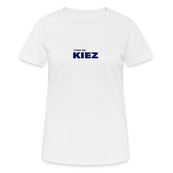 J’ADORE MON KIEZ - T-shirt respirant Femme - blanc - Devant - AI Model Female 172 dark (172cm)