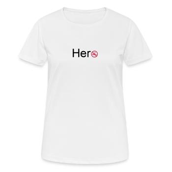 Hero (Quit Smoking) - Women's Breathable T-Shirt - white - Front - AI Model Female 172 dark (172cm)