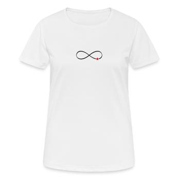 Stern Unendlichkeit Symbol Unendlichkeitszeichen - Frauen T-Shirt atmungsaktiv - Weiß - Vorne - AI Model Female 172 dark (172cm)