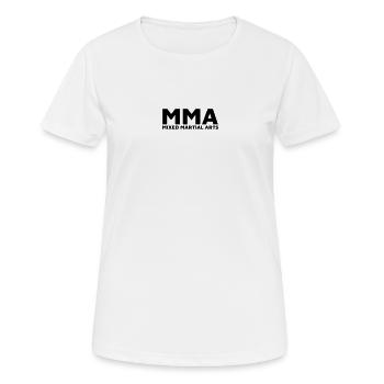 MMA - Frauen T-Shirt atmungsaktiv - Weiß - Vorne - AI Model Female 172 dark (172cm)