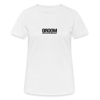 Bräutigam unter neuer Leitung Lustiger Junggesellenabschied - Frauen T-Shirt atmungsaktiv - Weiß - Vorne - AI Model Female 172 dark (172cm)