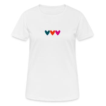 GERADE VERHEIRATET. Junggesellinnenabschied. VALENTINSTAG. PAAR - Frauen T-Shirt atmungsaktiv - Weiß - Vorne - AI Model Female 172 dark (172cm)