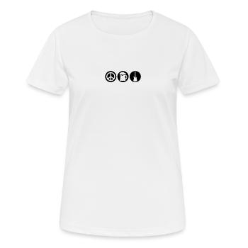 Konzert - Frauen T-Shirt atmungsaktiv - Weiß - Vorne - AI Model Female 172 dark (172cm)