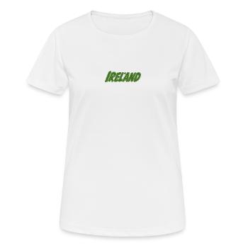 Irland Grün mit Kleeblatt - Frauen T-Shirt atmungsaktiv - Weiß - Vorne - AI Model Female 172 dark (172cm)