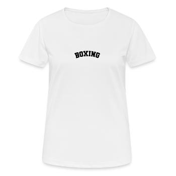 Boxing simple design lettering - Women's Breathable T-Shirt - white - Front - AI Model Female 172 dark (172cm)