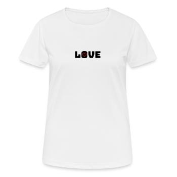 Love Heart red - Frauen T-Shirt atmungsaktiv - Weiß - Vorne - AI Model Female 172 dark (172cm)