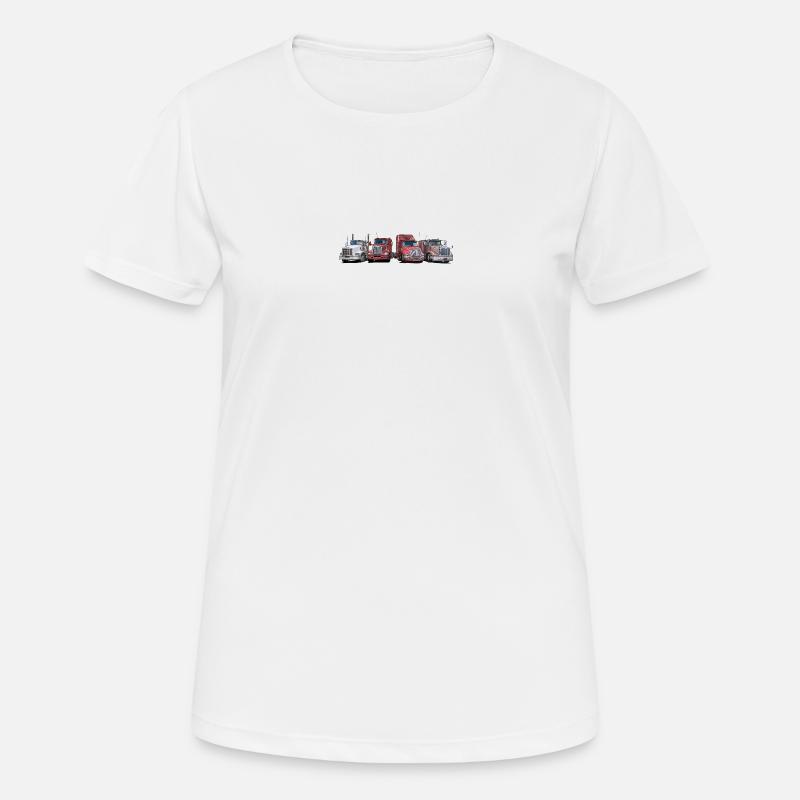 Sattelschlepper, Trucks - Frauen T-Shirt atmungsaktiv - Weiß