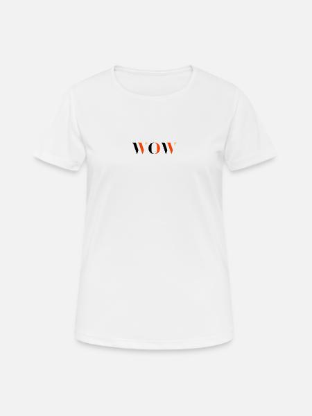 WOW tri-colour - Women's Breathable T-Shirt - white