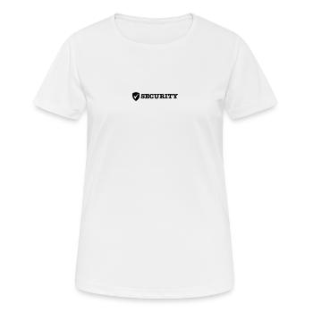 security - Women's Breathable T-Shirt - white - Front - AI Model Female 172 dark (172cm)