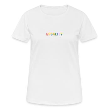 Equality - Women's Breathable T-Shirt - white - Front - AI Model Female 172 dark (172cm)
