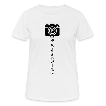PERSPECTIVE Photographer - Women's Breathable T-Shirt - white - Front - AI Model Female 172 dark (172cm)