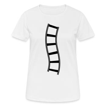 Film - Frauen T-Shirt atmungsaktiv - Weiß - Vorne - AI Model Female 172 dark (172cm)