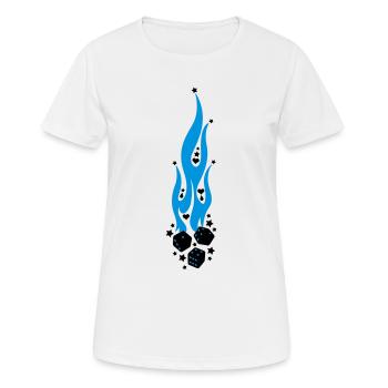 flammen - Frauen T-Shirt atmungsaktiv - Weiß - Vorne - AI Model Female 172 dark (172cm)