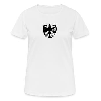 Deutschland Adler - Frauen T-Shirt atmungsaktiv - Weiß - Vorne - AI Model Female 172 dark (172cm)