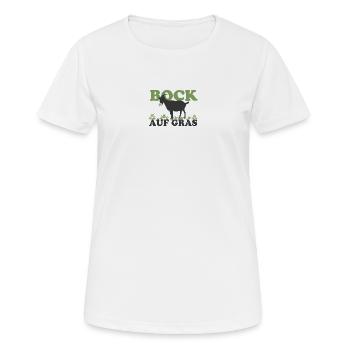 Bock auf Gras - Frauen T-Shirt atmungsaktiv - Weiß - Vorne - AI Model Female 172 dark (172cm)