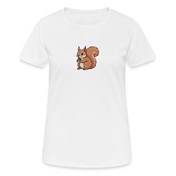 Écureuil - T-shirt respirant Femme - blanc - Devant - AI Model Female 172 dark (172cm)