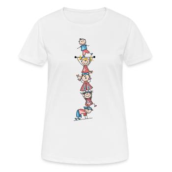 enfants - T-shirt respirant Femme - blanc - Devant - AI Model Female 172 dark (172cm)