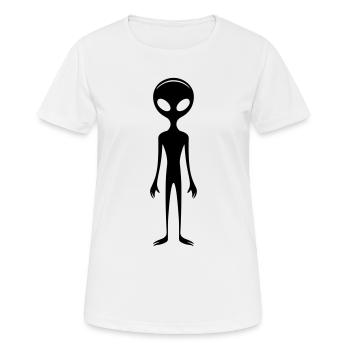 Alien - Frauen T-Shirt atmungsaktiv - Weiß - Vorne - AI Model Female 172 dark (172cm)