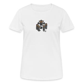 Batterie Deadlifts Gym Powerlifting Musculation - T-shirt respirant Femme - blanc - Devant - AI Model Female 172 dark (172cm)