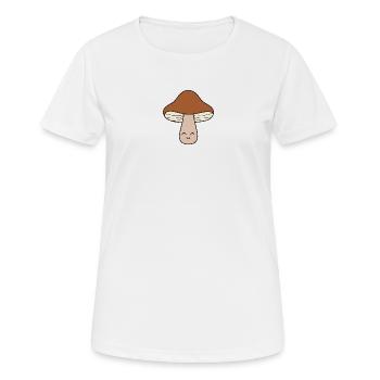 Champignons champignons - T-shirt respirant Femme - blanc - Devant - AI Model Female 172 dark (172cm)