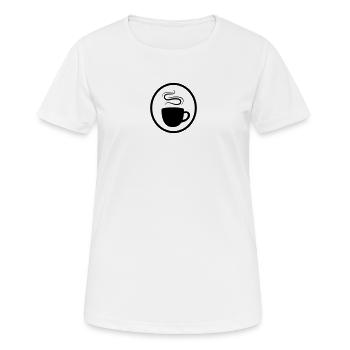 Coffee cup - Women's Breathable T-Shirt - white - Front - AI Model Female 172 dark (172cm)