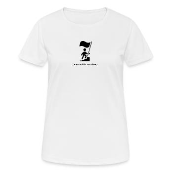 Earn While You Sleep – Passive Income - Women's Breathable T-Shirt - white - Front - AI Model Female 172 dark (172cm)
