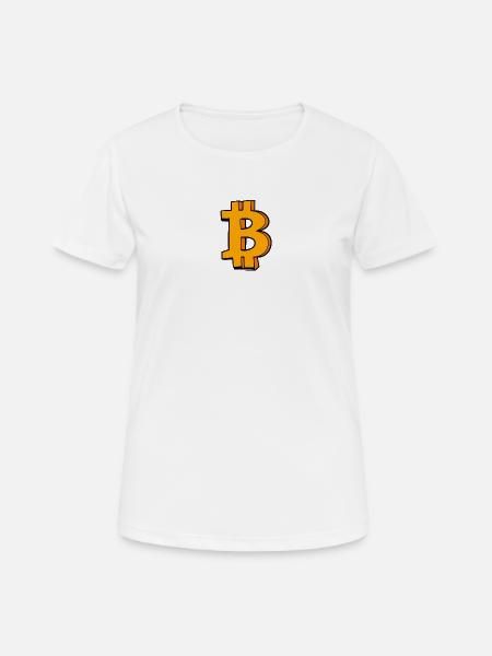 Symbole Bitcoin - T-shirt respirant Femme - blanc