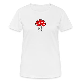 Mushroom Fly agaric Lucky Mushroom - Women's Breathable T-Shirt - white - Front - AI Model Female 172 dark (172cm)