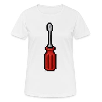 Tournevis Pixel Rouge - T-shirt respirant Femme - blanc - Devant - AI Model Female 172 dark (172cm)