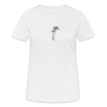 Palmiers à noix de coco - T-shirt respirant Femme - blanc - Devant - AI Model Female 172 dark (172cm)