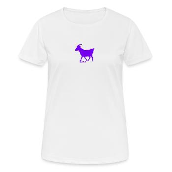 G.O.A.T. Ziege lila - Frauen T-Shirt atmungsaktiv - Weiß - Vorne - AI Model Female 172 dark (172cm)