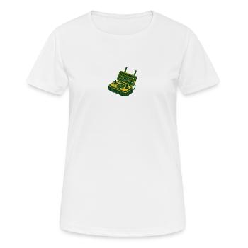 Logo de la télécommande du drone - T-shirt respirant Femme - blanc - Devant - AI Model Female 172 dark (172cm)