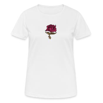 Rose (fleur) - T-shirt respirant Femme - blanc - Devant - AI Model Female 172 dark (172cm)
