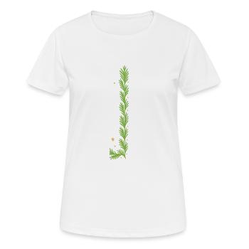Spirale verticale de fougère de Noël - T-shirt respirant Femme - blanc - Devant - AI Model Female 172 dark (172cm)