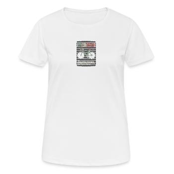 Hymne vélo cyclopathe - T-shirt respirant Femme - blanc - Devant - AI Model Female 172 dark (172cm)